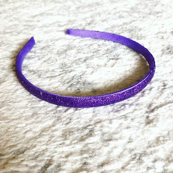 Blue Purple Pink set of 3 sparkly headbands Stretch kids girls childrens